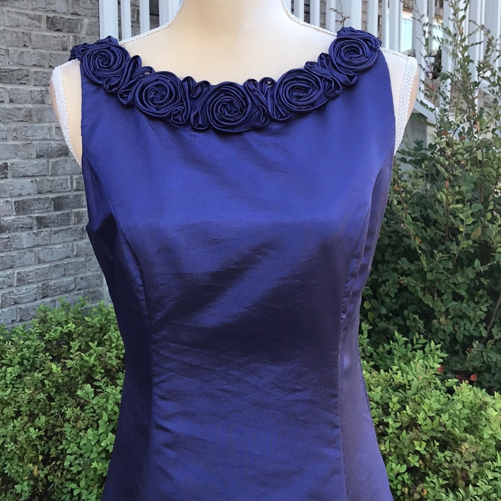 Size 4 Niki Livas Formal Blue Bridesmaid Dress - Picture 3 of 9